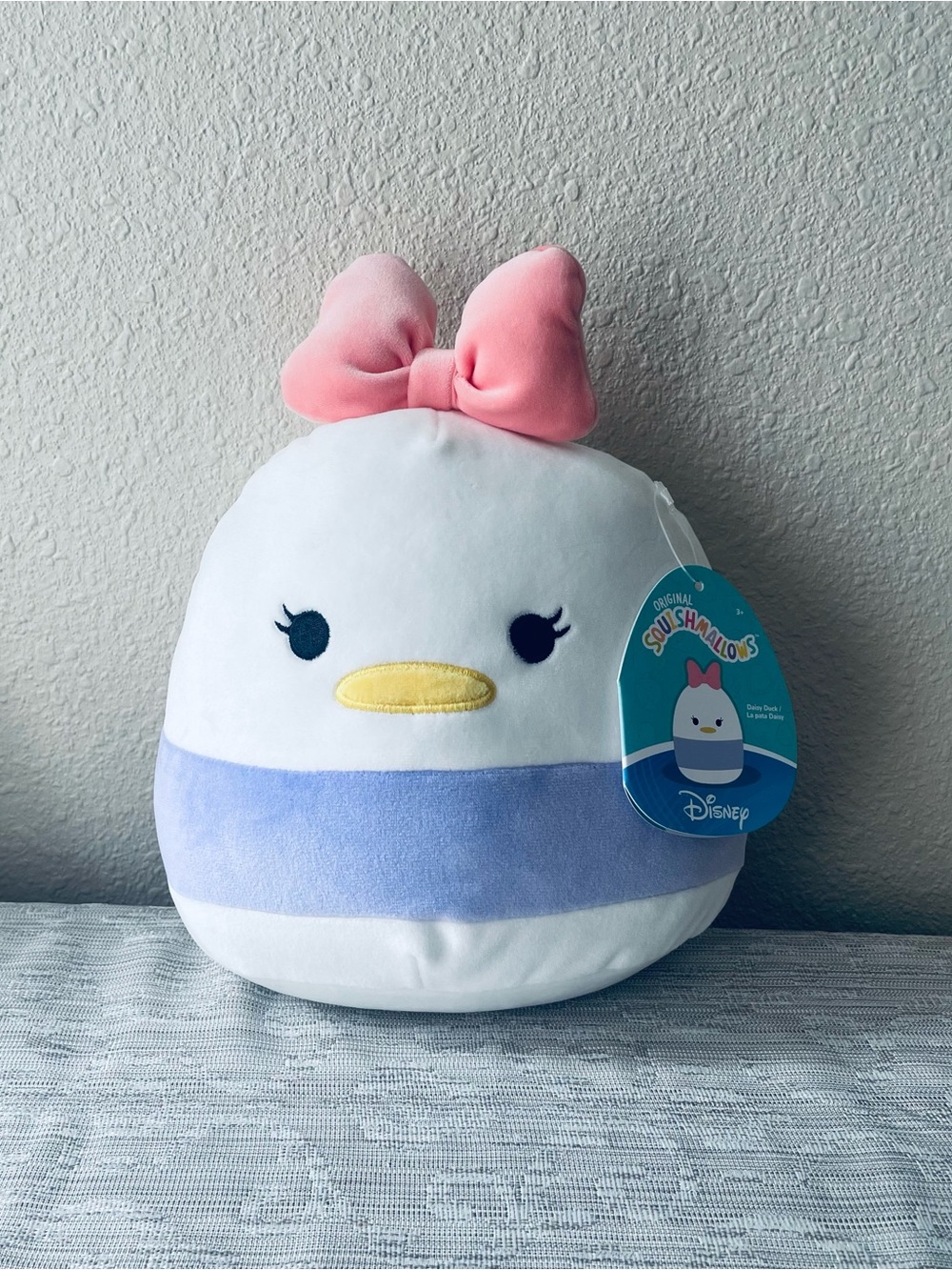 Disney Daisy Duck Squishmallow Plush - White, Pink, Purple, Yellow, Blue